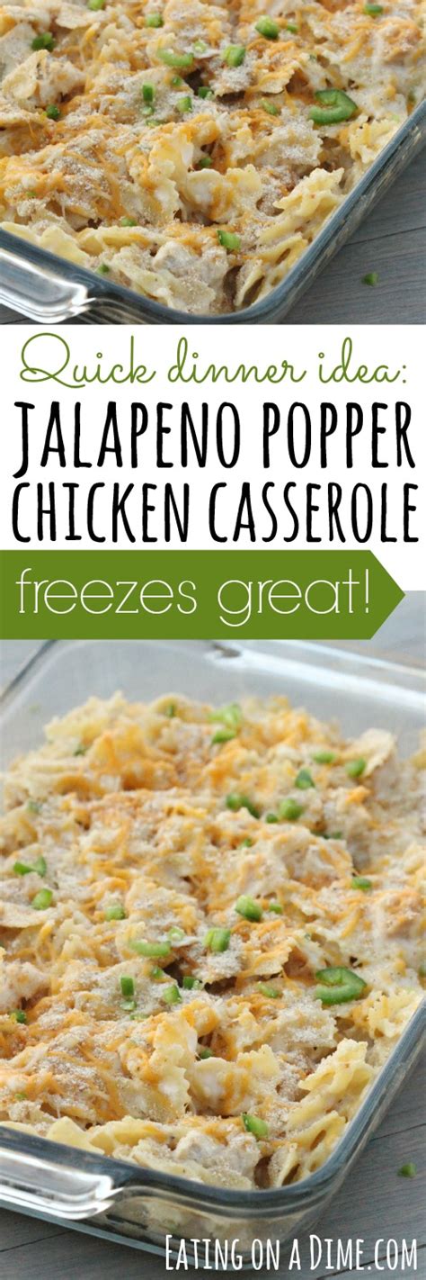 Place on a cookie sheet and freeze until hard, then package in a single layer. Jalapeno popper chicken casserole recipe - ready in minutes