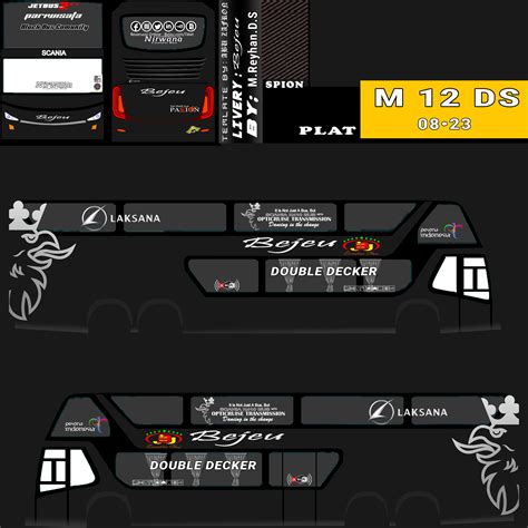 Skin livery bussid mod, bandung. Template Bus Simulator Bimasena Sdd Anime : Download ...