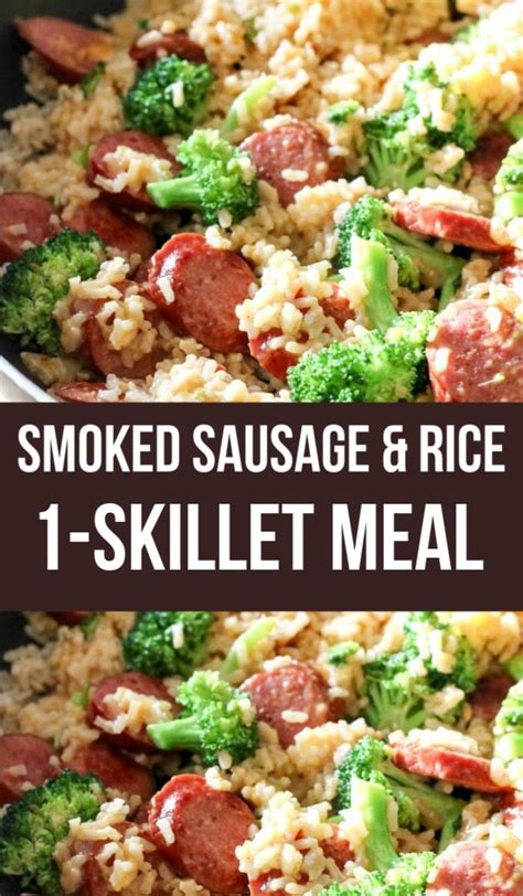 Smoked Sausage And Rice One Skillet Meal 30 Minute Meal All Things Mamma