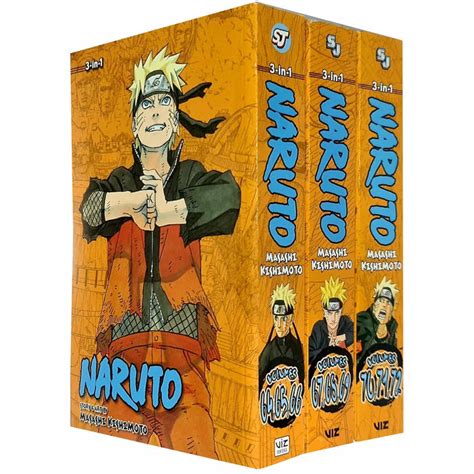 Naruto Ombnibus Series 3 Books Collection Set 3 In 1 Volumes Set