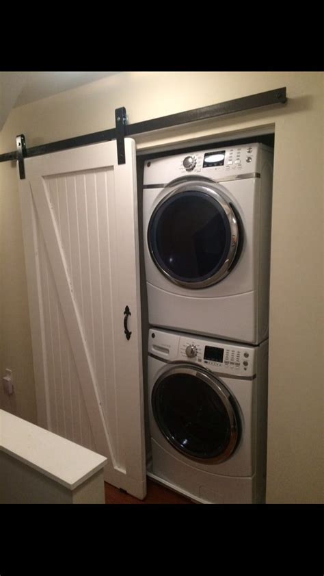 Homemydesign • june 13, 2020 • no comments •. Barn door to hide hallway washer and dryer (With images ...