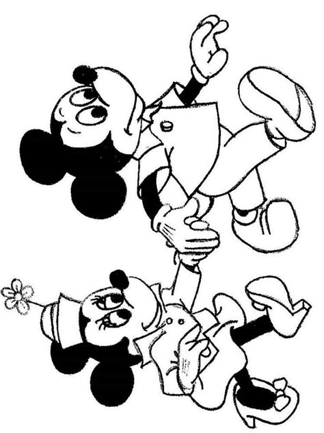 In this picture we see little mickey and minnie mouse making sandcastles on the beach as well. Free Printable Mickey and Minnie Mouse coloring pages.
