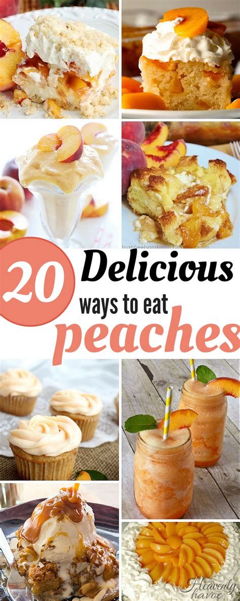 These peaches are juicy and sweet, although while they can certainly be used for other purposes, this sweet, mild variety is best for eating out of hand. 20 Delicious Ways to Eat Peaches! - Double the Batch