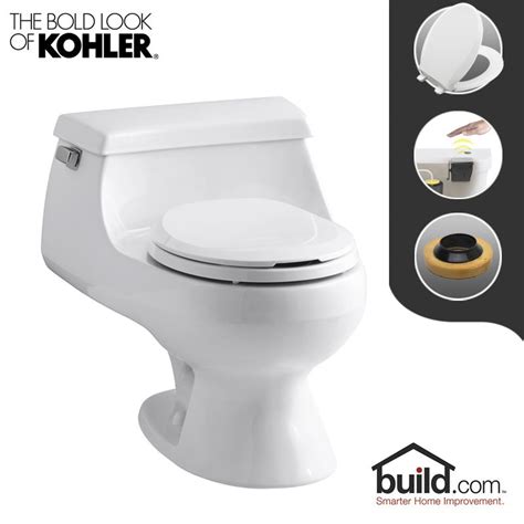 Kohler K 3386 0 Touchless White Rialto 16 Gpf Round One Piece Toilet