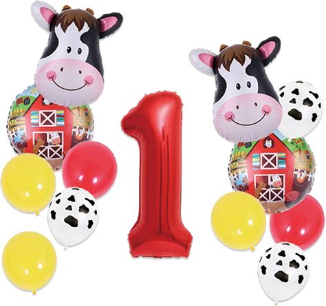 Cow Balloons For Farm Animal Theme Number Balloon Set