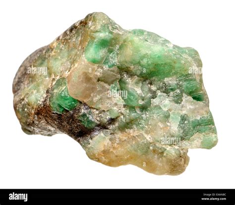 Rough Uncut Emerald Stock Photo Alamy