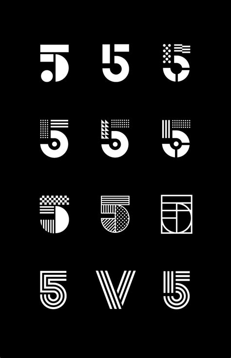 Typography Number Logo Design