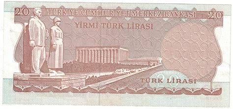Turkey 20 Turk Lirasi 1983 In 2022 Turk Picture Vintage World Maps
