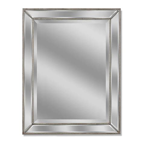 Allen Roth 40 In L X 30 In W Silver Beveled Wall Mirror In The Mirrors Department At
