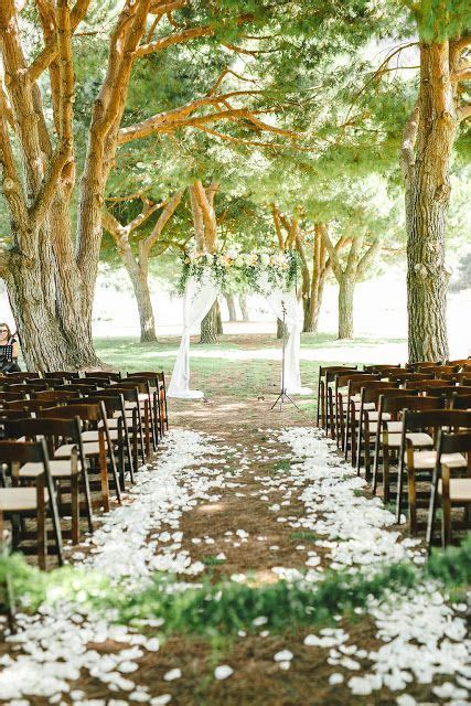 White Flowers Right And Left Of The Aisle On The Grass Pic 2 Outdoor