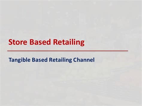 Retail Formats And Organized Retailing