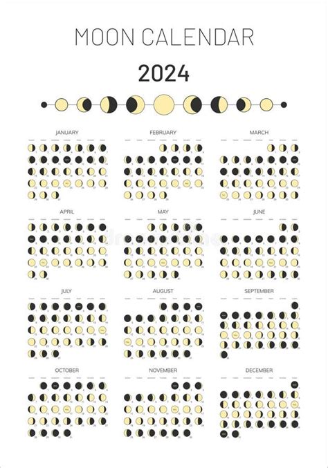 2024 Moon Calendar Poster Pdf Form Lunar Calendar 2024