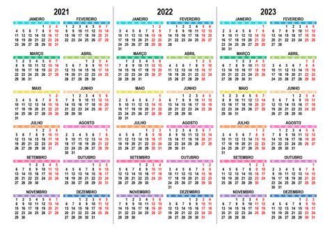 Calendario Vettoriale Per Gli Anni 2021 2022 2023 La Settimana Inizia