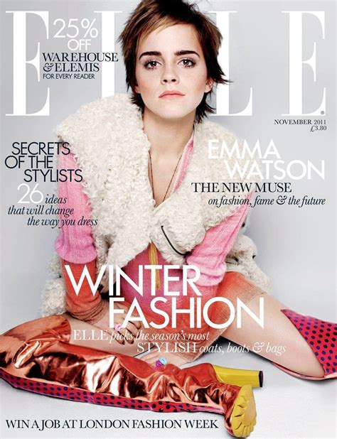 Emma Watson Elle Magazine Cover United Kingdom November 2011