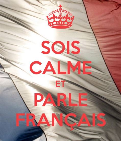 Sois Calme Et Parle FranÇais How To Speak French Teaching French French Lessons