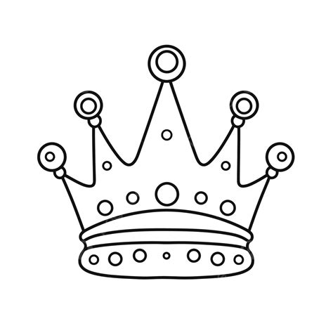 King Crown Clip Art Outline