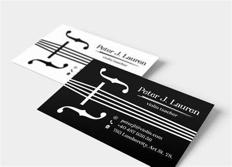 Musician Business Card on Behance in 2020 | Musician business card, Business card musician ...