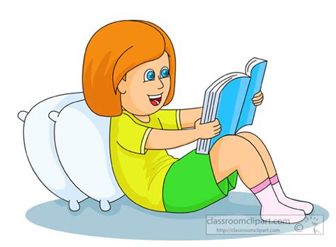 Girl Reading In Bed Clipart Clip Art Library