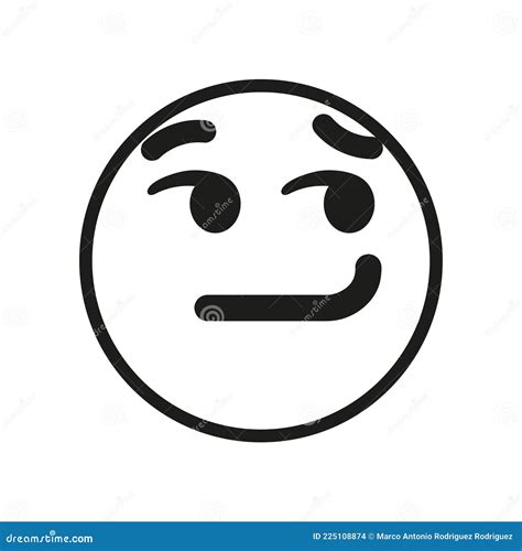 Isolated Smirk Emoji Face Icon Stock Vector Illustration Of Face