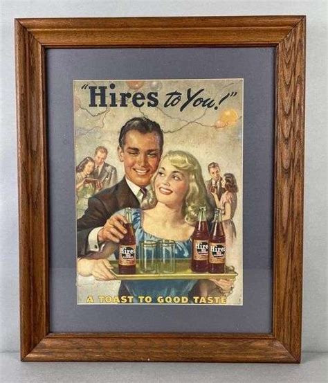 vintage hires root beer advertising poster matthew bullock auctioneers