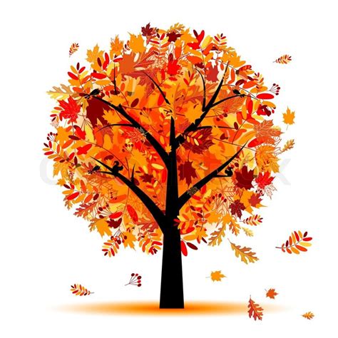 Beautiful Autumn Tree For Your Design Stock Vector
