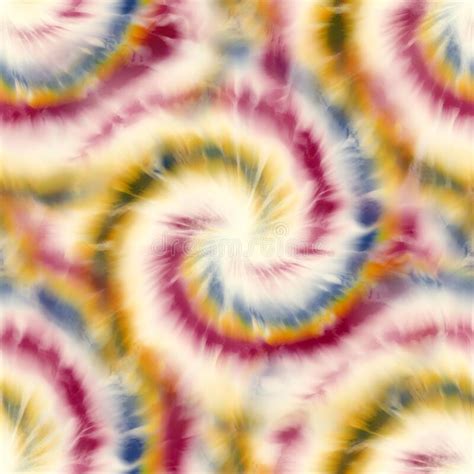 Seamless Spiral Tie Dye Pattern For Surface Design Print Stock Image