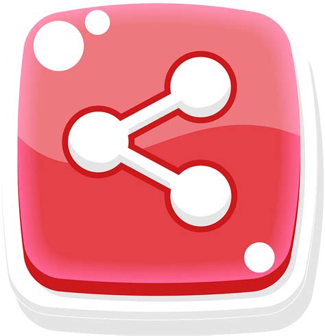 Rounded Red Share Button Icon Free Download Transparent Png Creazilla