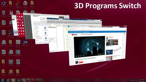 How To 3d Switch Between Programs In Windows 7 Youtube