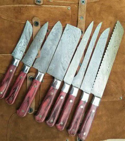 Handmade Kitchen Knives Set Etsy