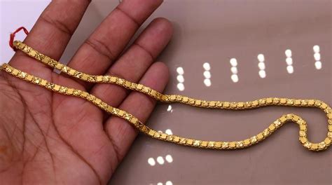 Buy Gorgeous 22kt Yellow Gold Solid Excellent Design Chain Necklace