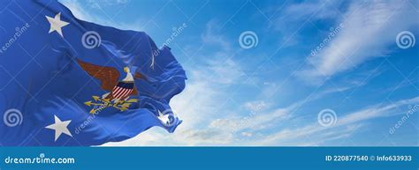 Flag Of United States Secretary Of Defense Waving In The Wind Usa