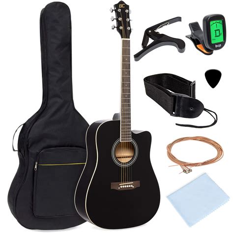 Best Choice Products 41in Full Size Beginner Acoustic Cutaway Guitar