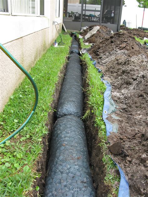 Pre Constructed French Drain Landscape Drainage French Drain French