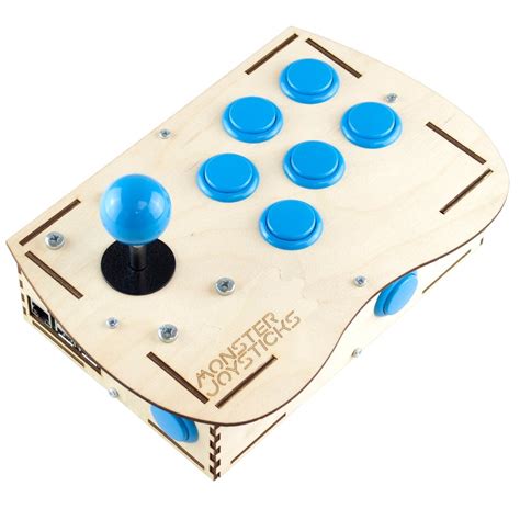 Plywood Deluxe Arcade Controller Kit For Raspberry Pi Ice Blue