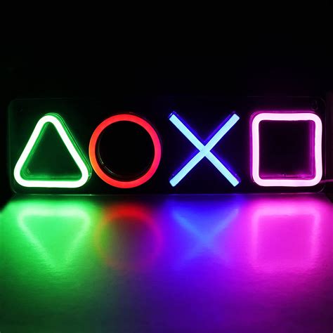 Buy Gaming Neon Lights Signs For Playstation Icon Bedroom Wall Decor