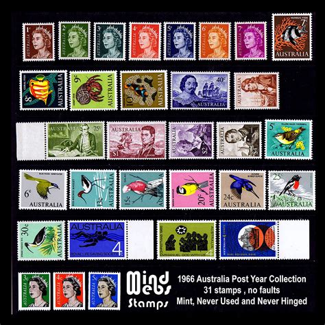 Australian Decimal Stamps 1966 Year Collection Simplified 31 Stamps