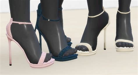 Platform Sandals Sims 4 Female Shoes