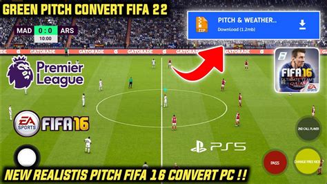 Fifa 16 Mobile New Realistis Pitch Convert Pc 22 Work All Data 100