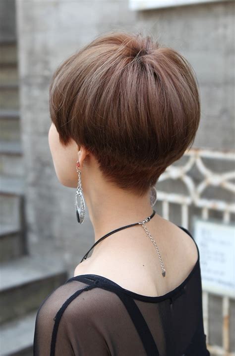 Back View Of Cute Short Japanese Haircut Back View Of