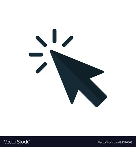 Click Icon Pointer Arrow Royalty Free Vector Image