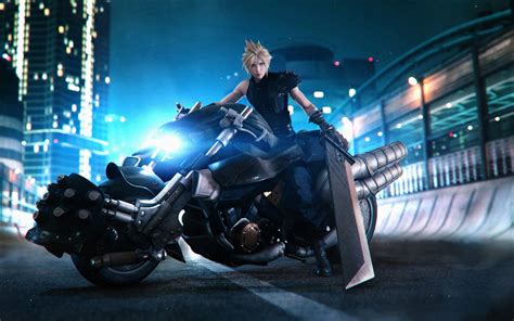 Cloud Strife Motorcycle Final Fantasy 7 Remake 4k 28 Wallpaper Pc