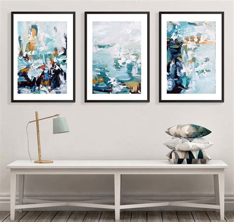Large Art Print Posters Set Of Three Framed Prints By Abstract House