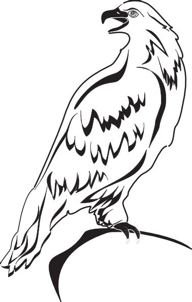 Perched Eagle Outline Clip Art At Vector Clip Art Online