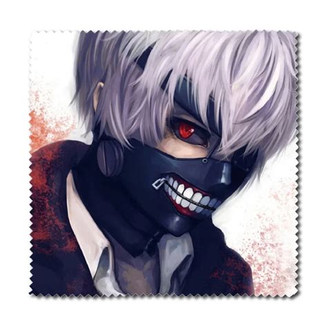 1pc Anime Tokyo Ghoul Flannel Eyeglass Lens Glasses Clean Cloth Printed
