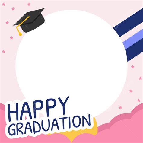 Pastel Tone Vector Hd Png Images Happy Graduation Twibbon Frame In