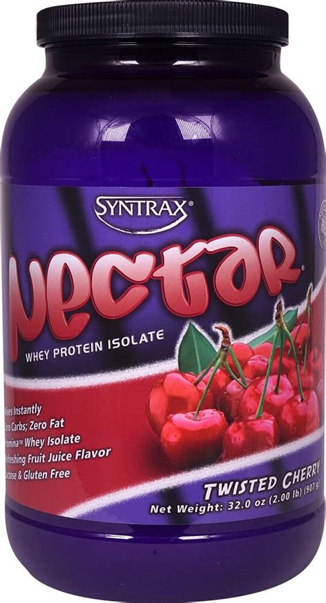 Syntrax Nectar Whey Protein Isolate Powder Twisted Cherry 2 Lbs