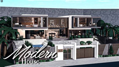 Bloxburg Modern House No Large Plot Welcome To Bloxburg House Build Toca Blox Youtube