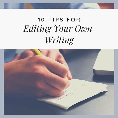 10 Tips For Editing Your Own Writing Write Freelance