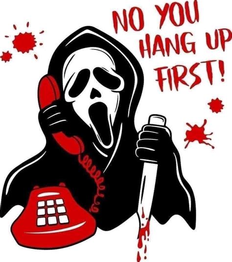 No You Hang Up First Ghostface Halloween Sublimation Etsy