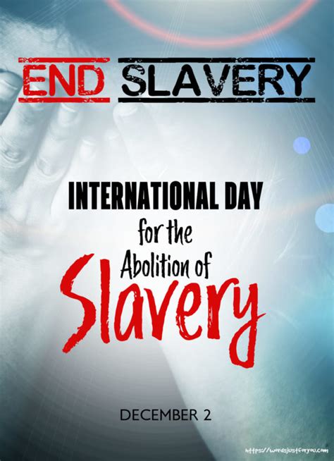 International Day For The Abolition Of Slavery 2 December